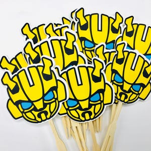 Bumblebee Cupcake Toppers - Transformers (Blue Eyes)