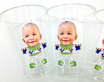 Toy Story Face Party Cups - 16oz Disposable Cups (Buzz)