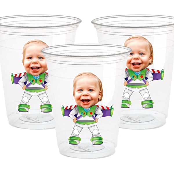 Toy Story Face Party Cups - 16oz Disposable Cups (Buzz)