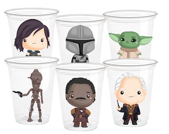 Mandalorian Party Cups - 16oz Disposable Cups (Star Wars)
