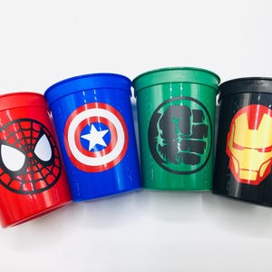 Superhero Party Cups - 16oz Stadium Cups