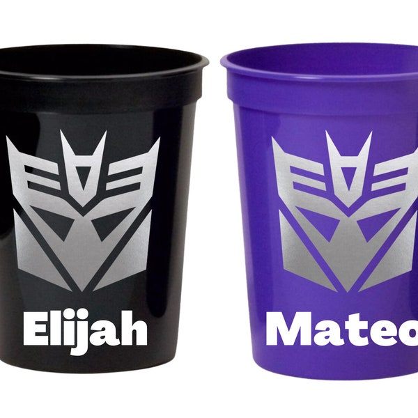 Decepticons Party Cups - 16oz Stadium Cups (Transformers)