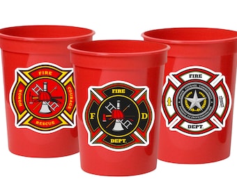 Firefighter Party Cups - 16oz Stadium Cups