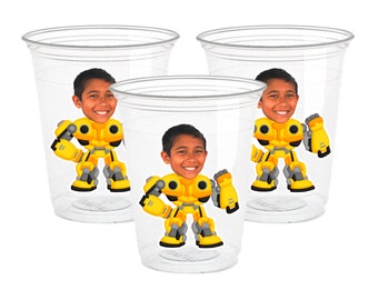 Bumblebee Face Party Cups - 16oz Disposable Cups (Transformers)