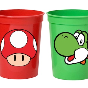 Yoshi Party Cups - 16oz Stadium Cups (Super Mario Bros)