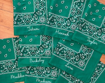 Embroidered Bandana, Camp Bachelorette Theme