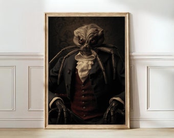 Impresión de tarántula Impresión de araña Retrato de animal victoriano Póster de araña vintage Decoración gótica Impresión de Halloween Decoración espeluznante / DESCARGA DIGITAL