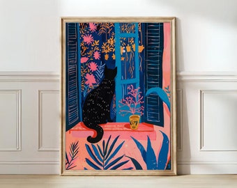 【原画】『種を蒔くカドゥケウス』（猫　植物　パステル画） 原画】『種を蒔くカドゥケウス』（猫 植物 パステル画） パステル画