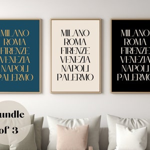 Italy Print Italian Cities Milan Poster Rome Print Florence Print Venice Amalfi Poster Dolce far niente Print Best Gift | PRINTABLE WALL ART