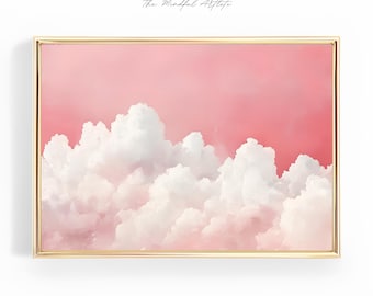 Stimmungsvolle Wolke Druckbare Druckbare Kunst Große Graue Wolke Über Bett Druck Minimalistischer Druck Maximaler Druck Schlafzimmer | digital