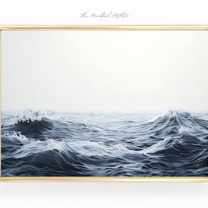 Ocean Waves Printable Beach Print Coastal Print Water Wall Art Large Horizontal Print Beach House Decor Above Bed Print Coastal Wall Art