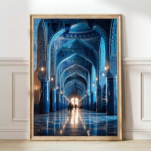 Impression d'art de l'Afghanistan, affiche de la mosquée d'Hérat, art mural de Kaboul, carte d'affiche de l'Afghanistan d'Hérat, meilleur cadeau d'anniversaire | Lot de 2 : noir et blanc et couleur