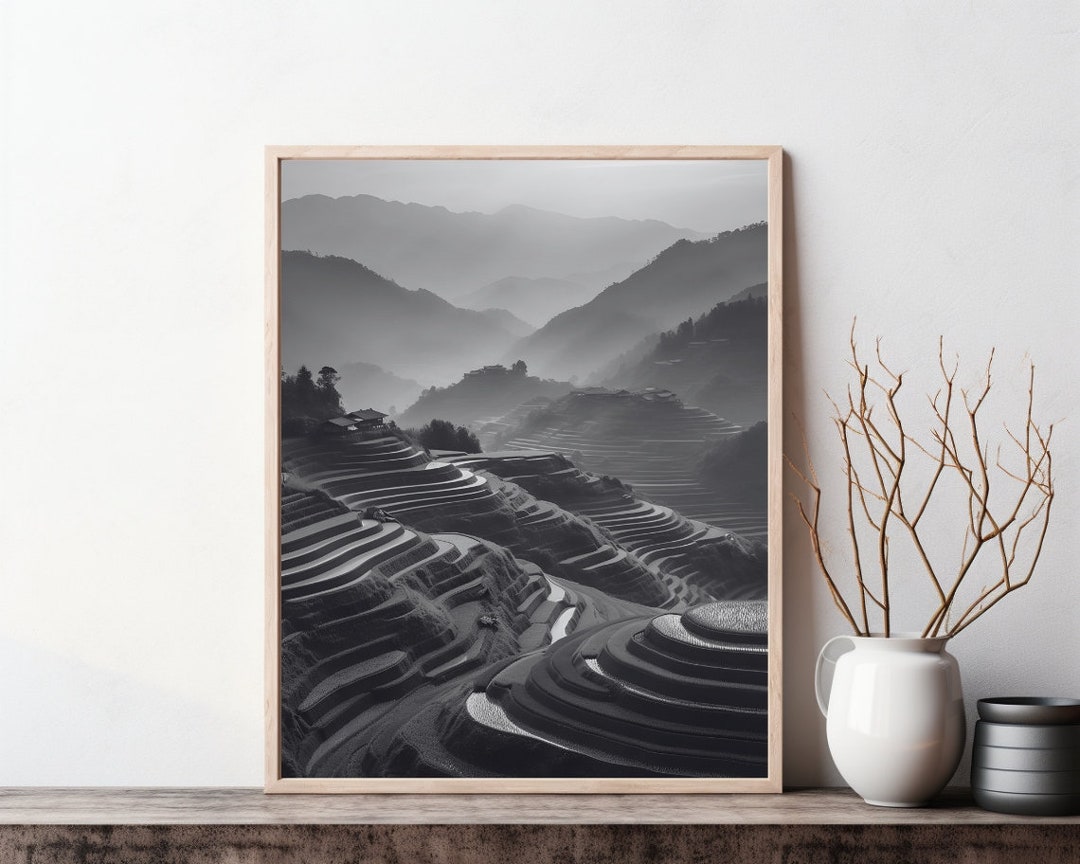 Vietnam Wall Art Vietnam Map Poster Rice Field Ho Chi Minh Hanoi Sapa