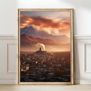 Kabul Print Afghanistan Print Kabul Poster Afghanistan Gift Afghan Decor Middle East Print Afghanistan Landscape Print | DIGITAL DOWNLOAD