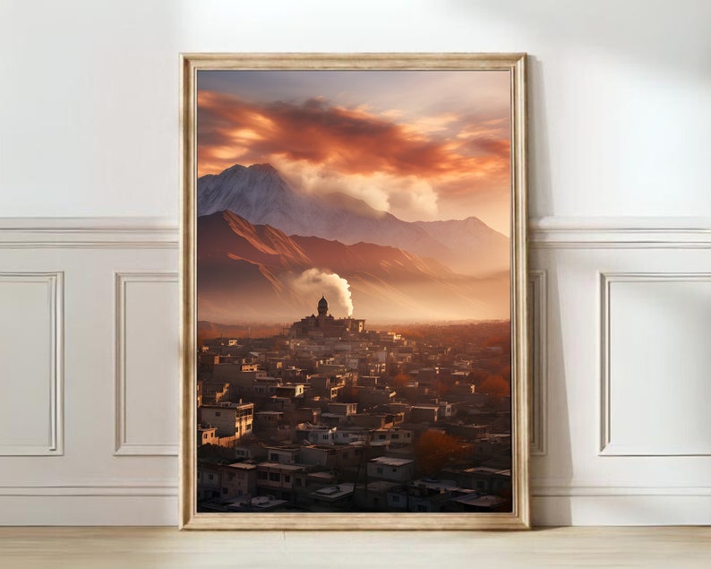 Kabul Print Afghanistan Print Kabul Poster Afghanistan Gift Afghan Decor Middle East Print Afghanistan Landscape Print | DIGITAL DOWNLOAD