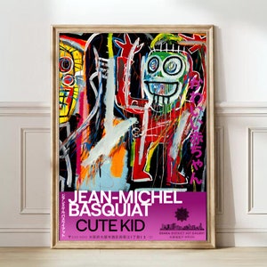 Basquiat Wall Art Jean-Michel Basquiat Art Print Cute Kid Poster Exhibition Wall Art | PRINTABLE WALL ART