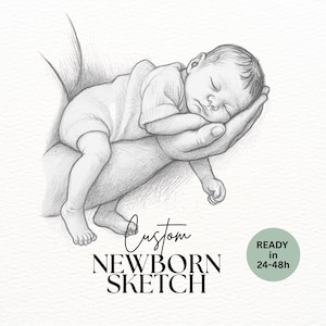 Dibujo de póster de nacimiento personalizado para recién nacidos, retrato de bebé, estadísticas de bebé personalizadas, regalo para mamá primeriza, regalo de bebé, regalo de nacimiento / descarga digital