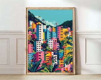 Venezuela Print Venezuela Illustration Caracas Travel Poster Caracas Print Nostalgia Print Venezuela Gift Venezuela Traveler Gift