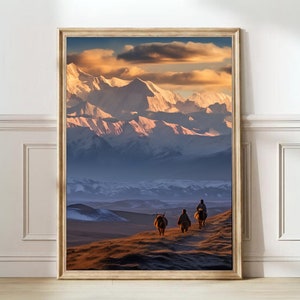 Afghanistan Print Berge Poster Hindukusch Kunstdruck Afghanistan Wandkunst Kabul Poster Nomaden Print Asien Karte Herat Print Reiseplakat