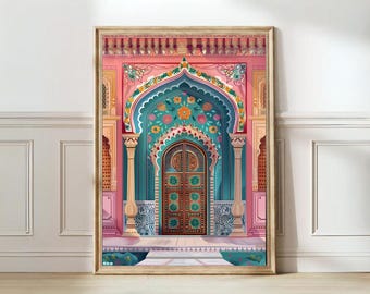 India Print India Illustration Jaipur Print Jaipur Poster India Travel Poster India Painting India Gift Travel Gallery | DIGITAL DOWNLOAD