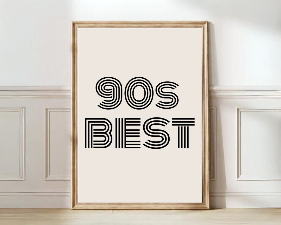 90s Print Retro Poster 90s Wall Art Nostalgic Poster Minimalistic Print ...