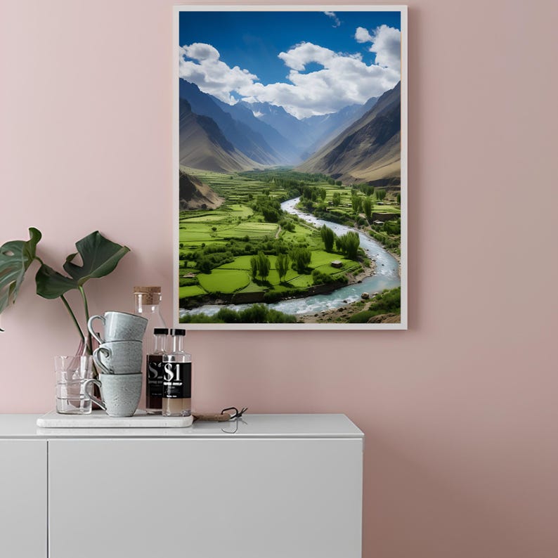 Afghanistan Print Afghanistan Poster Afghanistan Landscape Print Kabul Print Panjshir Print Panjshir Valley Poster Middle East Print image 4