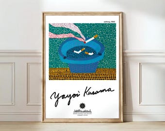 草間彌生版画展ポスター 草間彌生灰皿壁アート 草間展版画日本の