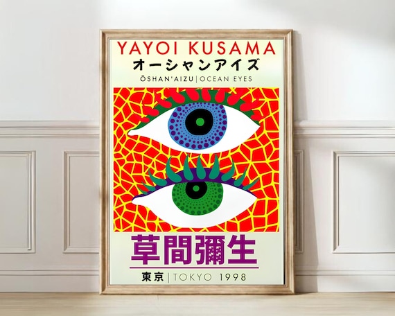 Yayoi Kusama Print Exhibition Poster Yayoi Kusama Eyes Wall Art