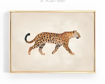 Retro Leopard Print Cheetah Print Trendy Wall Art Retro Gallery Neutral Bedroom Print Above Bed Print | digital download
