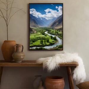 Afghanistan Print Afghanistan Poster Afghanistan Landscape Print Kabul Print Panjshir Print Panjshir Valley Poster Middle East Print image 2