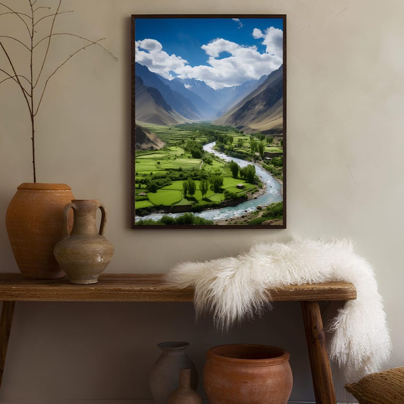 Afghanistan Print Afghanistan Poster Afghanistan Landscape Print Kabul Print Panjshir Print Panjshir Valley Poster Middle East Print image 2