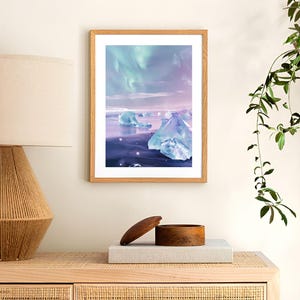 Islandia Wydruk Islandia Ilustracja Islandia Malarstwo Islandii Wydruk Zorza Polarna Wydruk Światła Północne Wydruk Plaża Diamentowa Wydruk Prezent Islandii | POBIERZ zdjęcie 7
