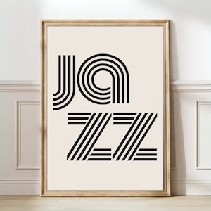 Jazz Print Retro Poster Vintage Wall Art Jazz Festival Poster Midcentury Poster Music Print Groovy Print | PRINTABLE WALL ART