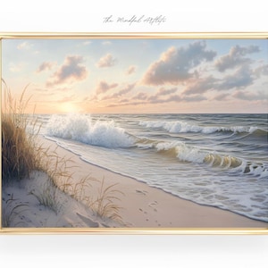 Ocean Waves Printable Beach Print Coastal Print Water Wall Art Large Horizontal Print Beach House Decor Above Bed Print Coastal Wall Art