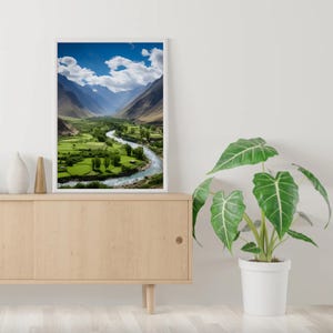 Afghanistan Print Afghanistan Poster Afghanistan Landscape Print Kabul Print Panjshir Print Panjshir Valley Poster Middle East Print image 5
