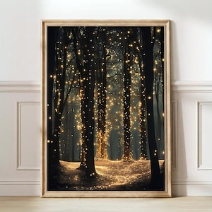 Verzauberter Wald Druck Stimmungsvoller Herbst Druck Herbst Wand Kunst Herbst Dekor Cottagecore Druck Halloween Druck Halloween Poster Stimmungsvoll Herbst Dekor