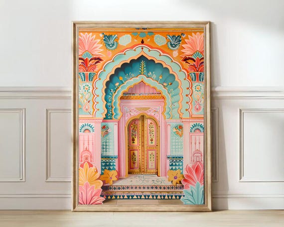 India Print India Illustration Jaipur Print Jaipur Poster India Travel Poster India Painting India Gift Travel Gallery | DIGITAL DOWNLOAD