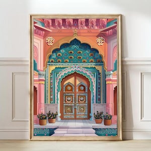 India Print India Illustration Jaipur Print Jaipur Poster India Travel Poster India Painting India Gift Travel Gallery | DIGITAL DOWNLOAD