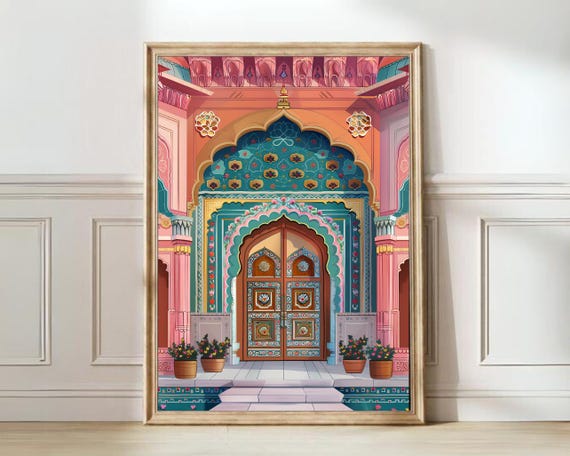 India Print India Illustration Jaipur Print Jaipur Poster India Travel Poster India Painting India Gift Travel Gallery | DIGITAL DOWNLOAD