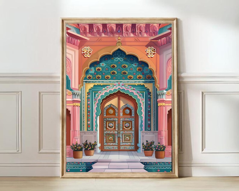 India Print India Illustration Jaipur Print Jaipur Poster India Travel Poster India Painting India Gift Travel Gallery | DIGITAL DOWNLOAD