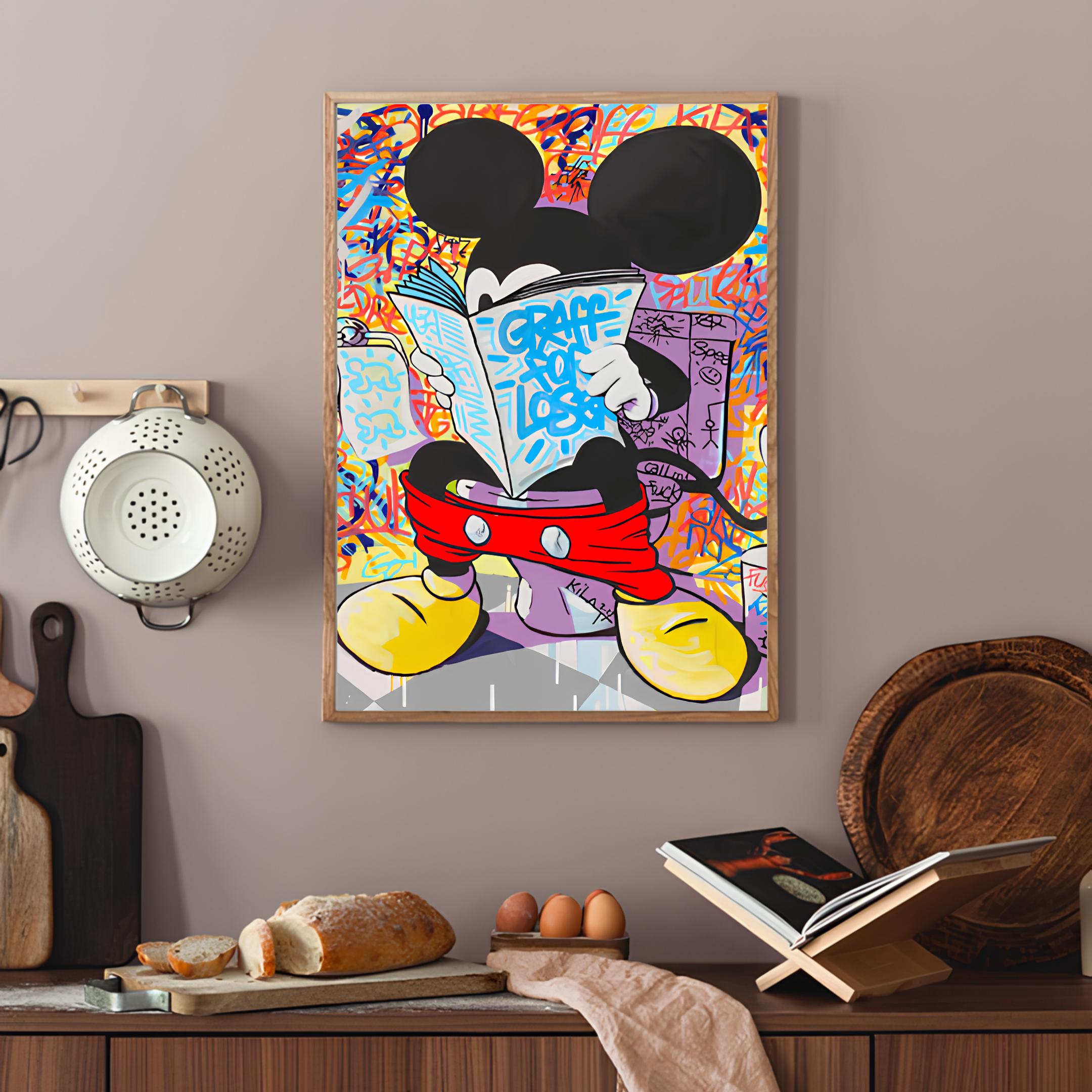 Mickey Print Graffiti Mickey in the Toilet Poster Pop Art Print Wall Art  Banksy Art Mickey Mouse Graffiti Street Art | DIGITAL DOWNLOAD - Etsy, image size:2160x2160