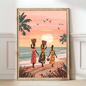 Ghana Print Ghana Illustration Ghana Travel Poster Accra Ghana Painting Ghana Gift African Wall Art African Nursery | DIGITAL DOWNLOAD
