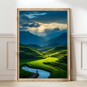 Vietnam Print Vietnam Wall Art Vietnam Poster Rice Field Print Rice Terrace Poster Hanoi Sapa Print Vietnam Decor | DIGITAL DOWNLOAD
