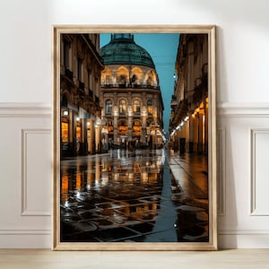 Mailand Druck Mailand Poster Mailand Reiseplakat Mailand Karte Blaue Wandkunst Nachthimmel Druck Italien Druck Geburtstagsgeschenk | DIGITALER DOWNLOAD