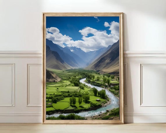 Afghanistan Print Afghanistan Poster Afghanistan Landscape Print Kabul Print Panjshir Print Panjshir Valley Poster Middle East Print