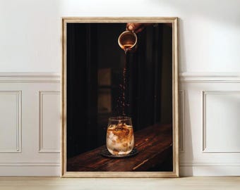 Coffee Print Iced Coffee Print Coffee Bar Print Coffee Bar Wall Art Barista Wall Art Coffee Chart Coffee Decor Elegant Kitchen Print