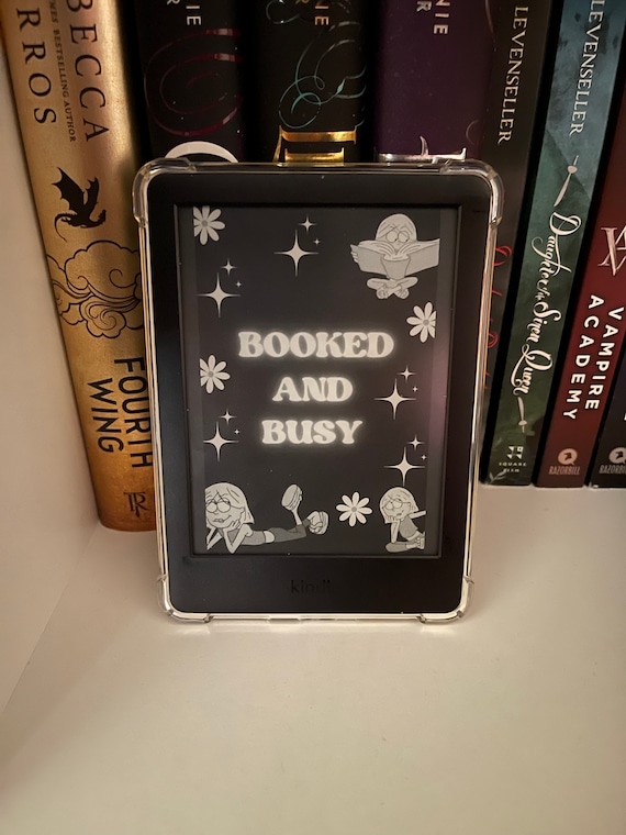 Booked and Busy Kindle Lock Screen | Lizzie McGuire | Digital Download | Kindle Wallpaper | Booktok | Bookish Quote | Kindle Book Cover |