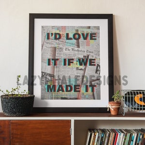 The 1975 Love It If We Made It Glossy Poster Prints | Song Lyrics Wall Art | Matty Healy Band Artwork | Music Poster Decor | Indie Rock Art