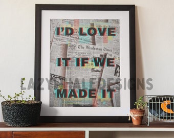 The 1975 Love It If We Made It Impresiones de carteles brillantes / Letras de canciones Arte de pared / Matty Healy Band Artwork / Decoración de carteles musicales / Arte indie rock