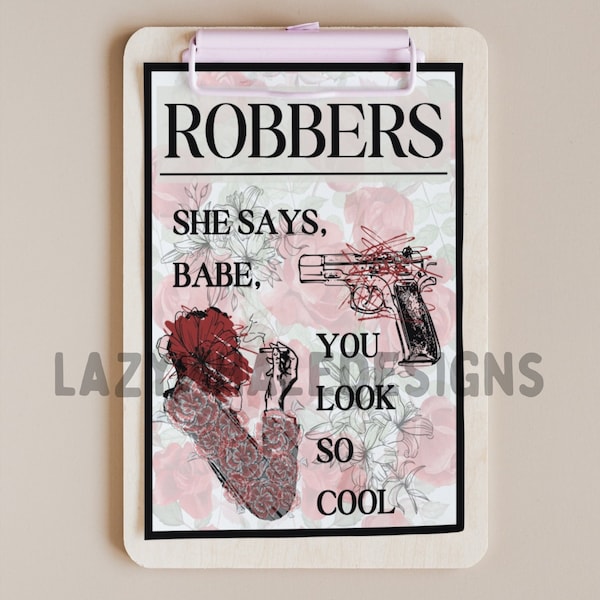 Die 1975 Räuber Digitaldrucke | A3 A4 A5 | Robbers Song Lyrics Wandkunst | Matty Healy Band Kunstwerk | Musik Poster Dekor | Indie Rock Art